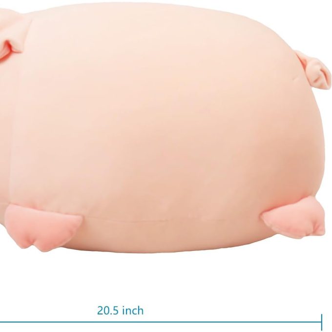 20.5 inch Super Soft Pig Plush Pillow, Adorable Stuffed Animal Toy, Chubby Kawaii Pig Plushie for Boys Girls, Cute Room Decor Fat Animals Pillow, Kids Gifts for Birthday,Valentine,Christmas