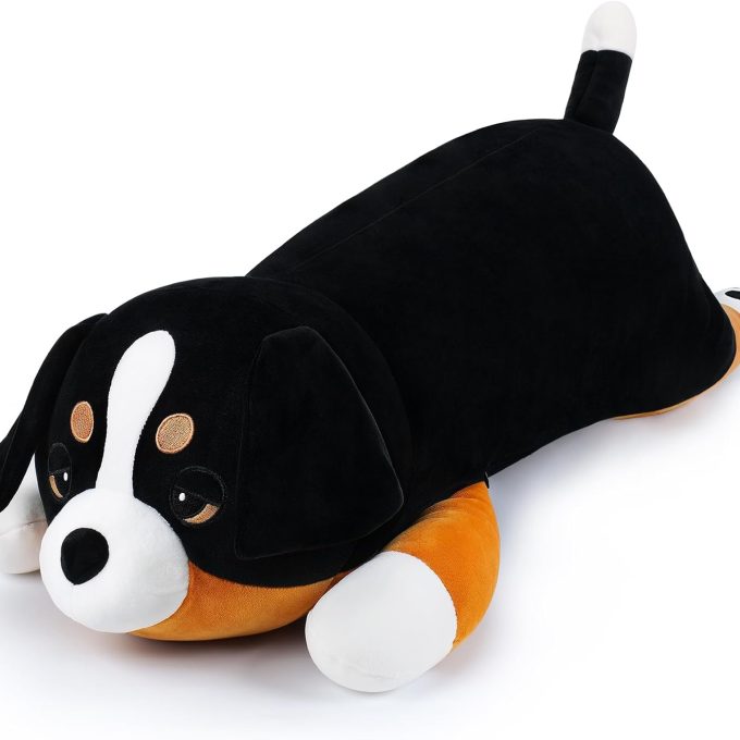 30'' Giant Bernese Mountain Dog Plush Stuffed Animal- Bernese Mountain Dog Plush Pillow Plushies, Large Sleeping Stuffed Animals Plushie Toy, Big Body Pillow Birthday Gifts for Kids Girls Boys