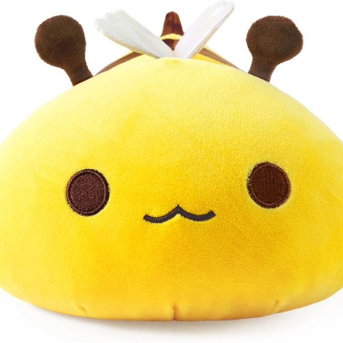 Cute Bee Plush, Soft Stuffed Animal Honey Bee Plush Toy Pillow for Kids (Yellow, 13")