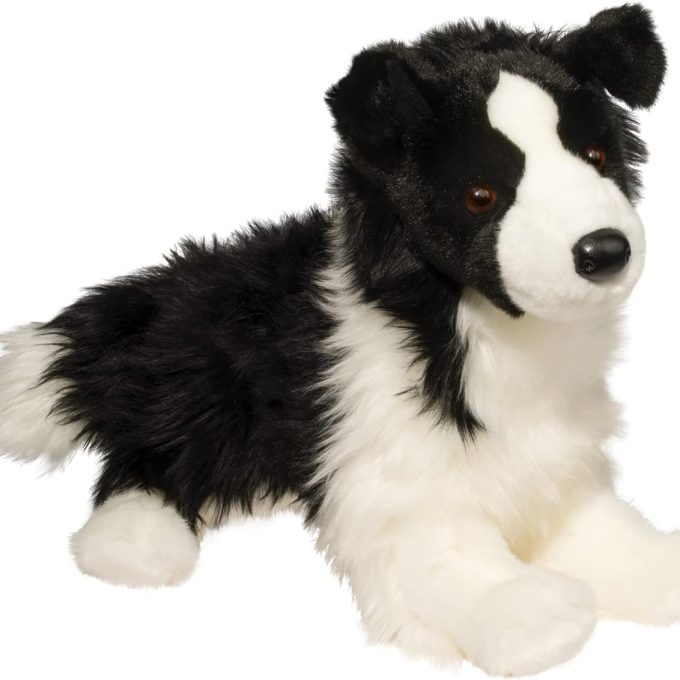 Douglas Border Collie Dog Plush Stuffed Animal | 16-inch