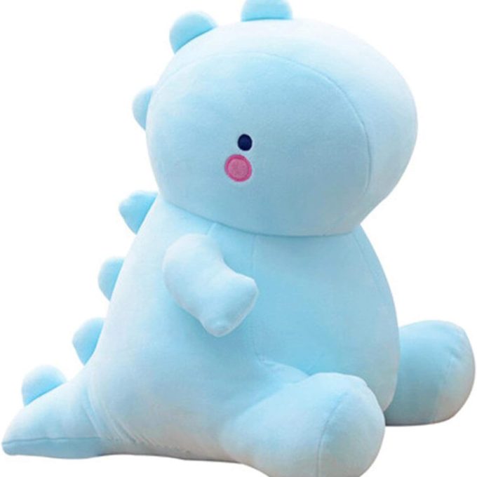 Cute Dinosaur Plush Toys, Fat Dinosaur Stuffed Dolls, Soft Animal Dino Plushie, Birthday Gifts for Kids Girls Boys Blue 12 inch