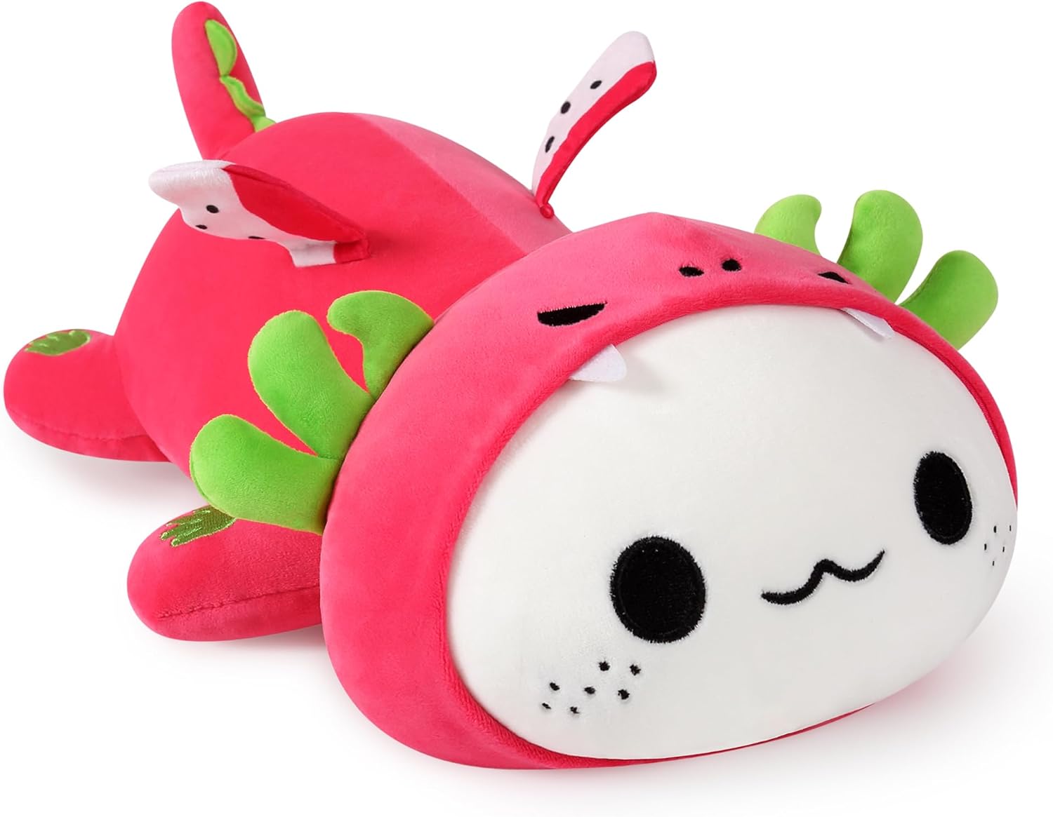 Cute Plush, 19" Soft Large Stuffed Animals Big Axolotl Pitaya Plush Pillow, Kawaii Plushie Toy for Kids (Axolotl Dragonfruit B, 19")